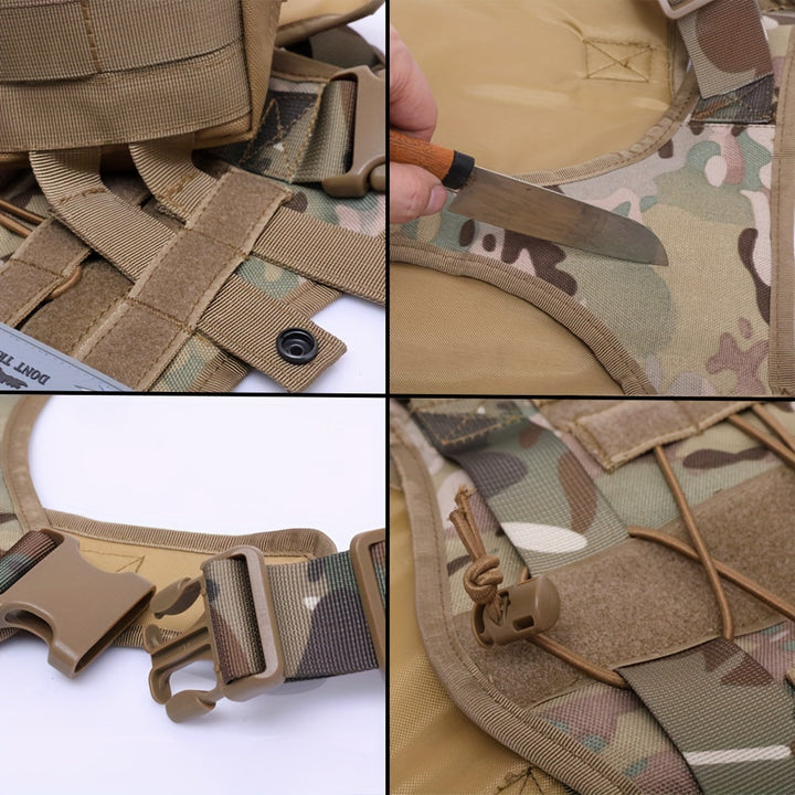 Tactisch Harnas voor Honden met Zakken – Duurzaam Nylon Harnas voor Training en Avonturen