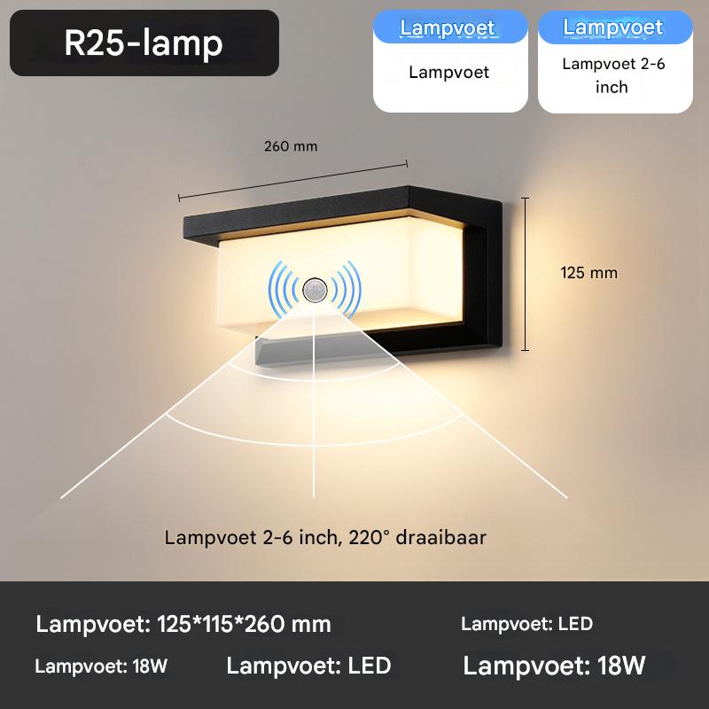 LED Buitenwandlamp met Bewegingssensor