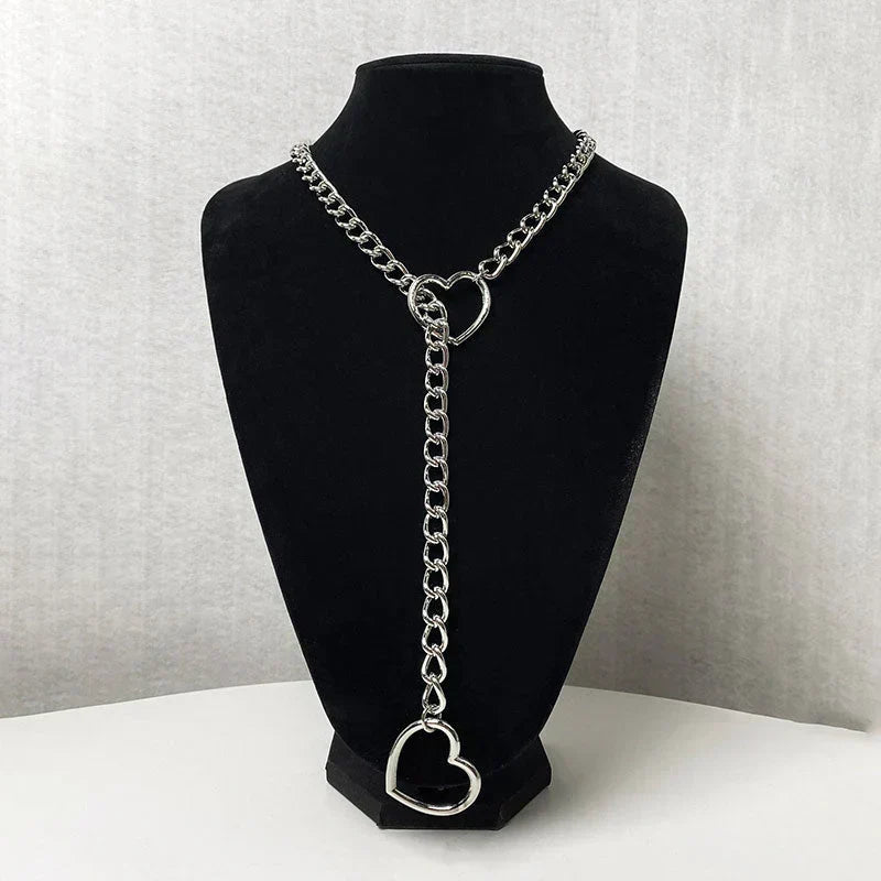 Gothic-Punk Hartvormige Ketting