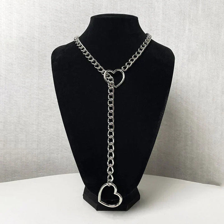 Gothic-Punk Hartvormige Ketting