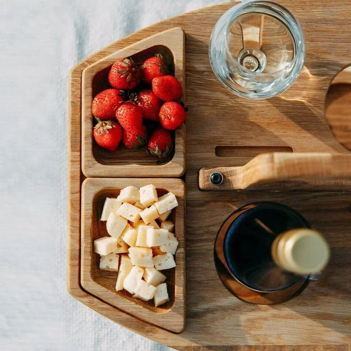 Draagbare, opklapbare houten picknicktafel