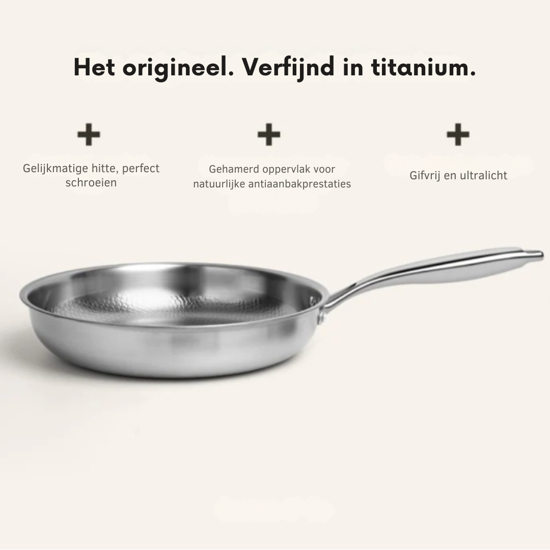 Titanium Pannenset – Pan, Keukengerei & Snijplank | Essentials voor een Duurzame Keuken