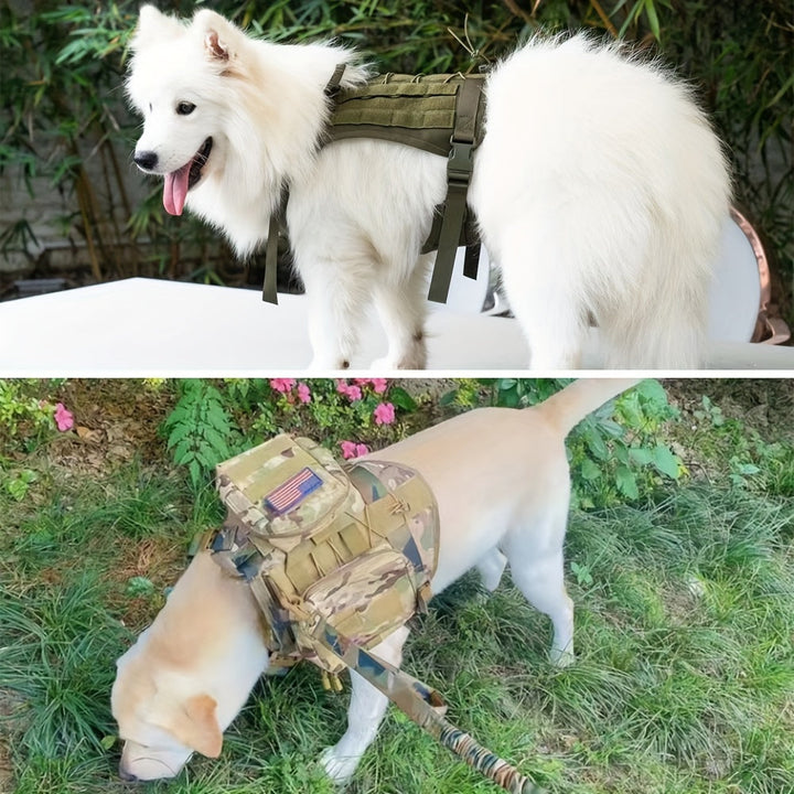 Tactisch Harnas voor Honden met Zakken – Duurzaam Nylon Harnas voor Training en Avonturen