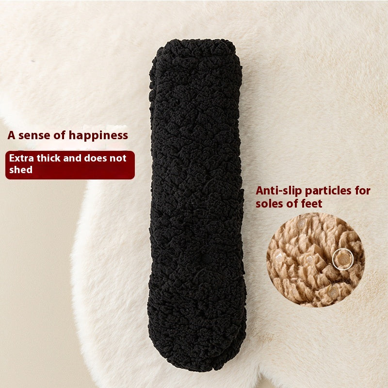 Fluffy huissokken van coral fleece met antislip, in 16 varianten