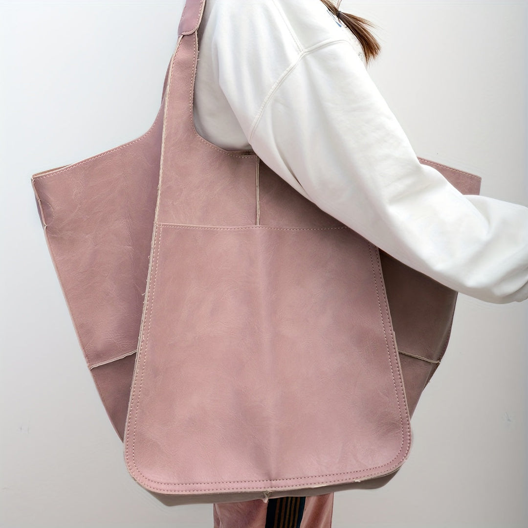 Grote RetroWave Strandtas – Elegant en Functioneel
