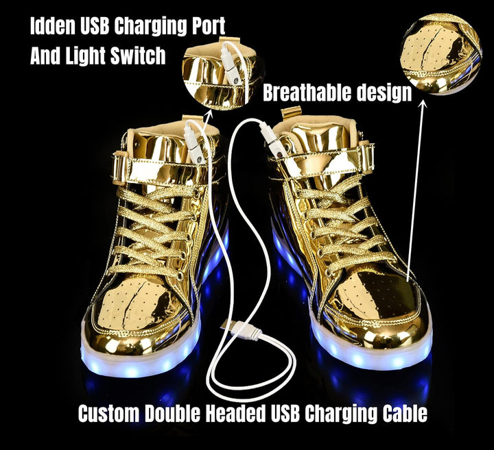 Trendy LED Sneakers met Oplaadbare Verlichting - LumaBoost