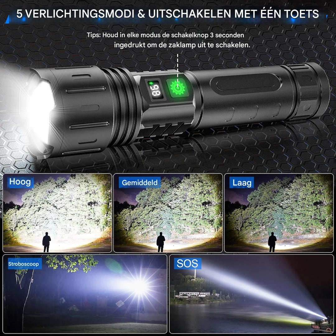 100000 lumen zaklamp