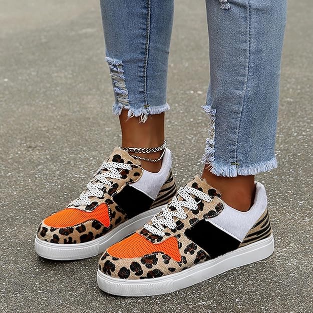 Comfortabele Panterprint Damesschoenen