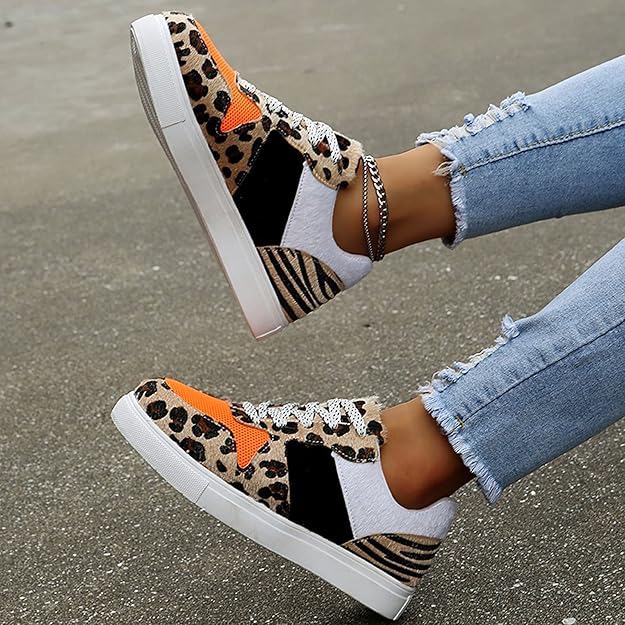 Comfortabele Panterprint Damesschoenen