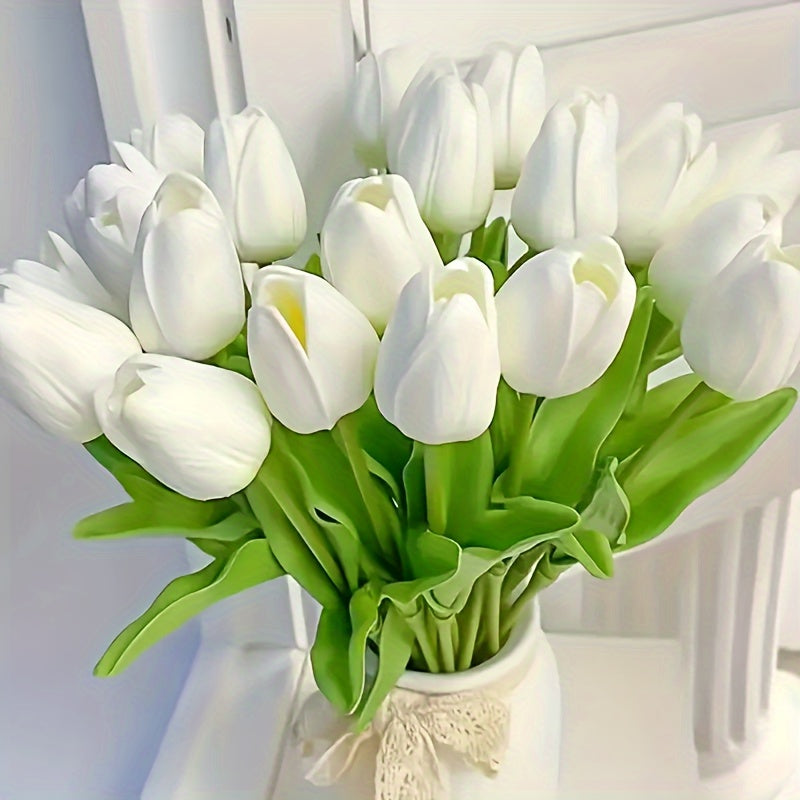 Set van 15 Realistische Kunsttulpen – Perfect voor Bruiloften, Feesten en Woondecoratie
