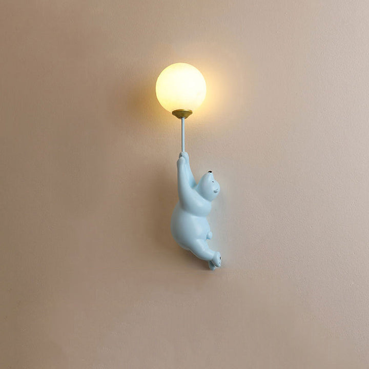 Schattige Beer Wandlamp met Decoratief Ballonlicht voor Kinderkamer