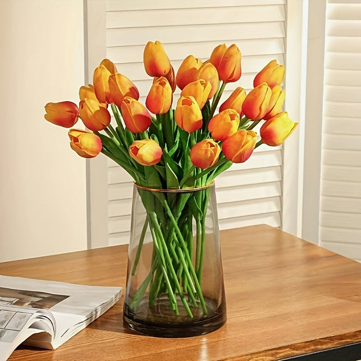 Set van 15 Realistische Kunsttulpen – Perfect voor Bruiloften, Feesten en Woondecoratie