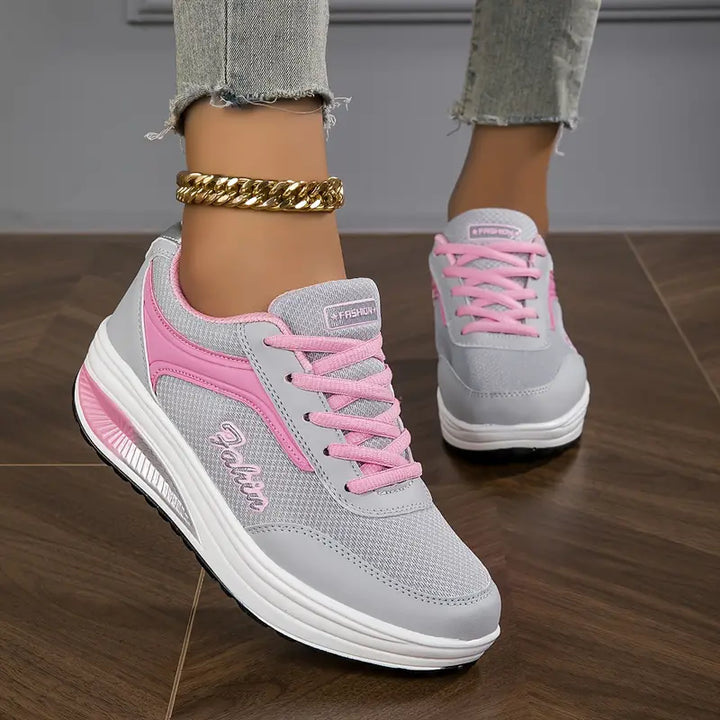 Dames casual sneakers veterschoenen