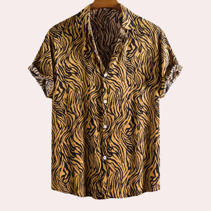 Trendy Tijgeprint Overhemd met Knoopsluiting - Oscar