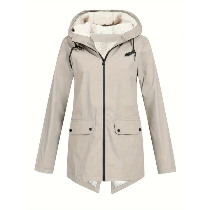 Waterdichte damesjas – fleece gevoerd – met capuchon