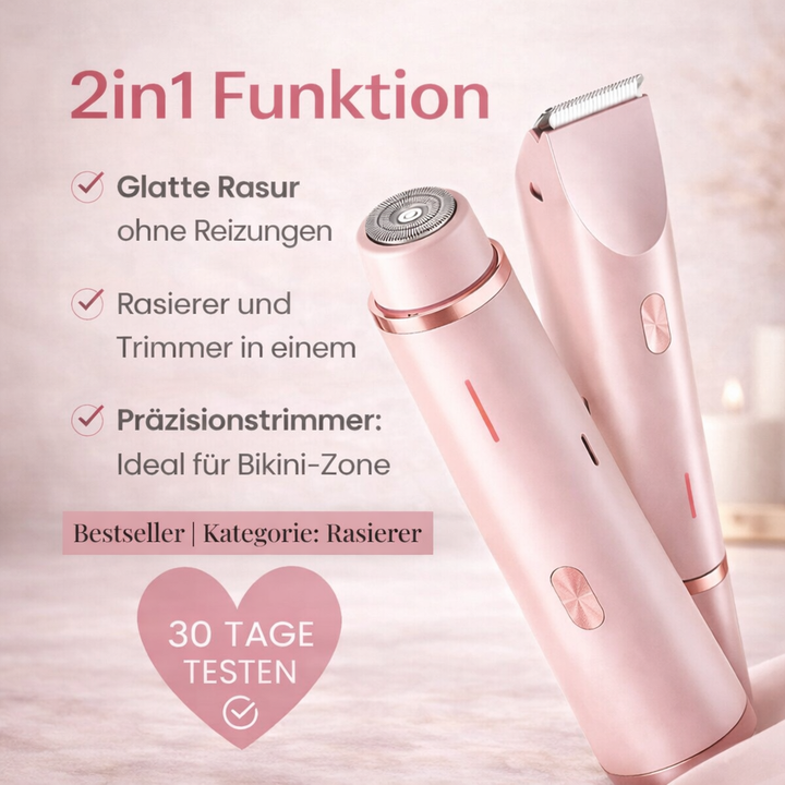 Elektrische bikinitrimmer voor vrouwen, draadloos en waterdicht scheerapparaat voor de gevoelige huid