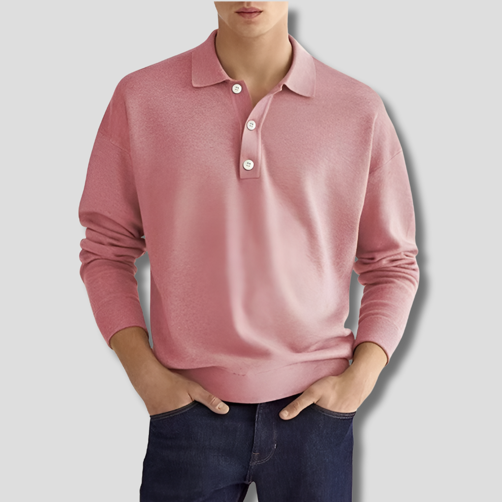 Heren katoenen poloshirt