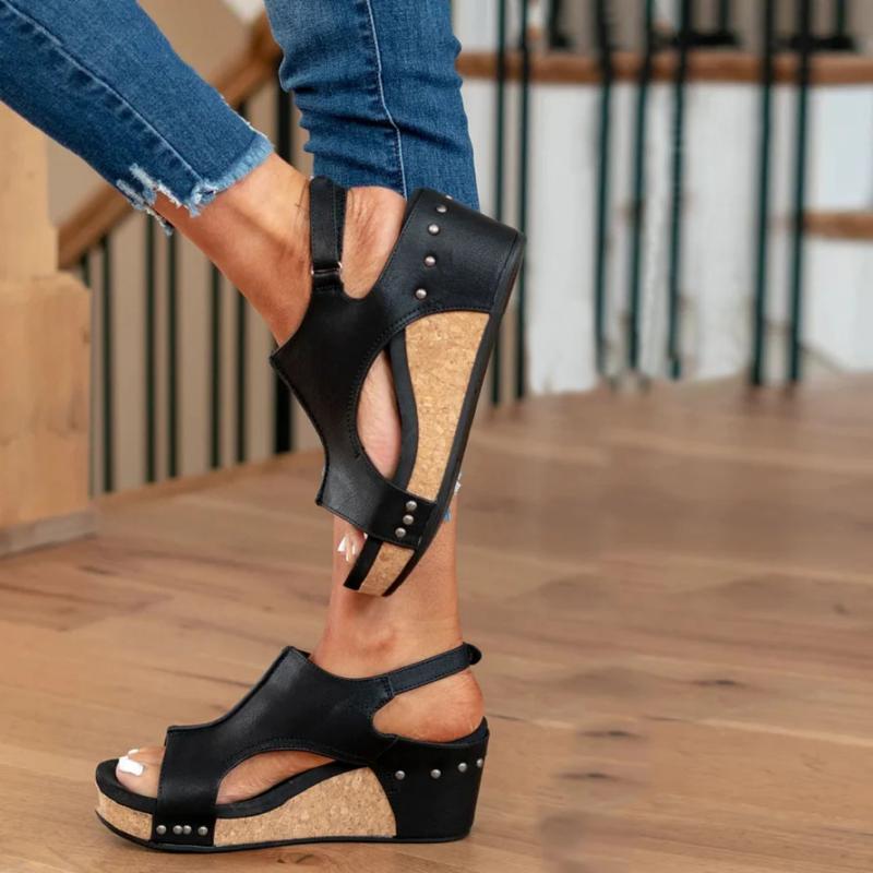 Egonomisch Leren Dames Sandalen met Extra Support