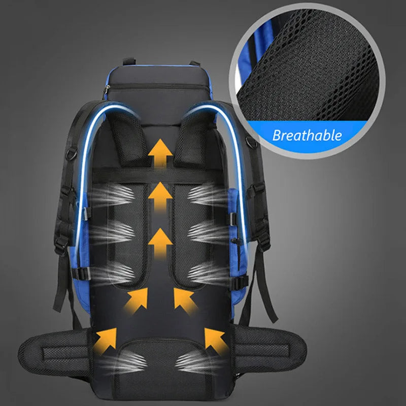 Waterafstotende Kampeer- en wandelrugzak backpack rugzak 90L