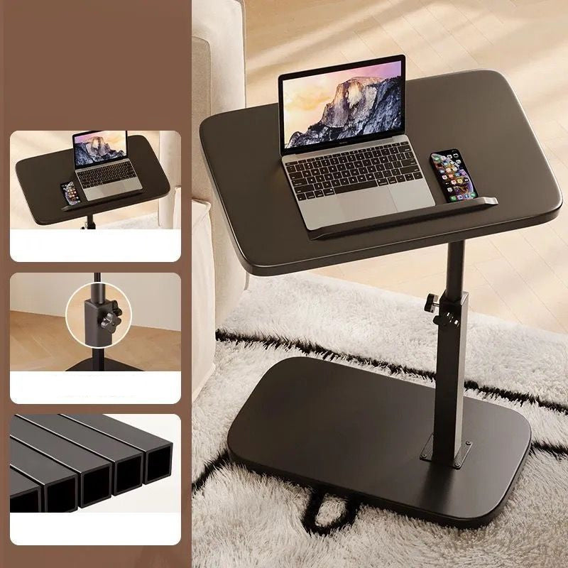 In hoogte verstelbare rolbare laptoptafel met 360° draaibaar tafelblad, 45–80 cm, draagvermogen 30 kg