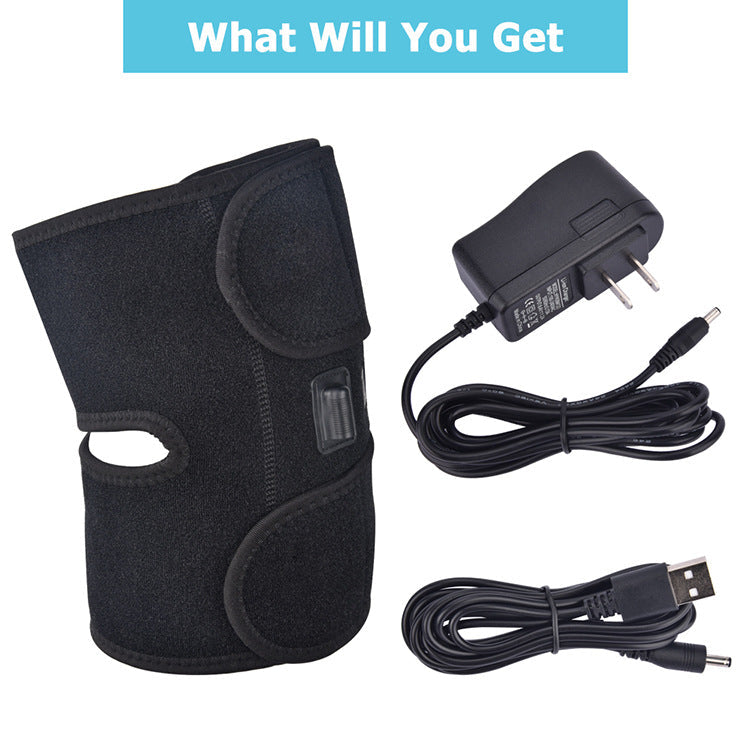 Elektrische kniewarmer met 3 standen, via USB of adapter