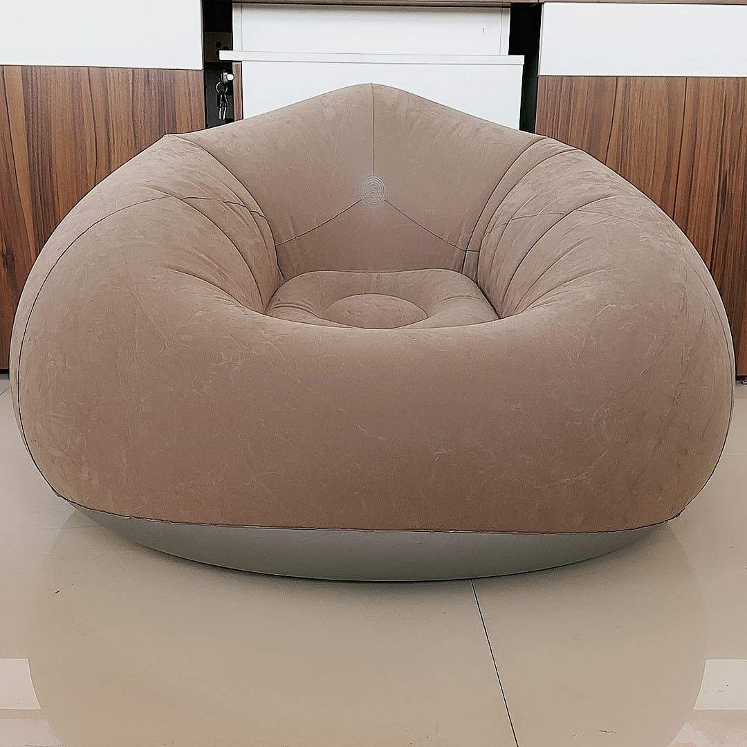 Zachte opblaasbare loungestoel – Ontspannen en compact voor binnen en buiten