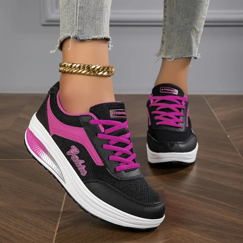 Dames casual sneakers veterschoenen