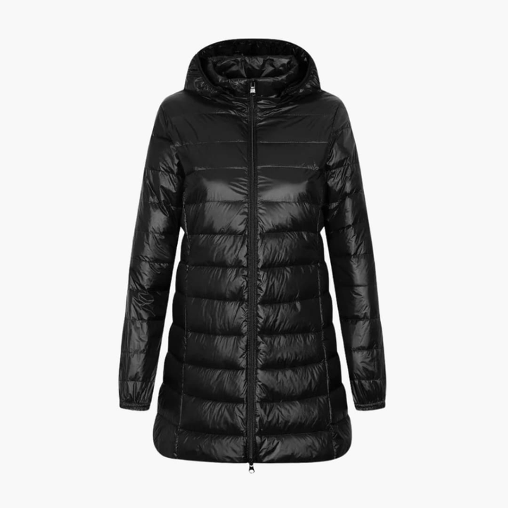 Dames Winter Donsjack met Capuchon en Lange Snit