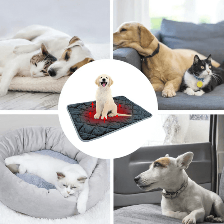 Zelfverwarmend ligkussen voor hond en kat met antislip onderkant