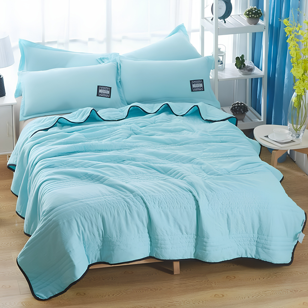 De Everchill Ice Cooling Blanket houdt je de hele nacht comfortabel en koel