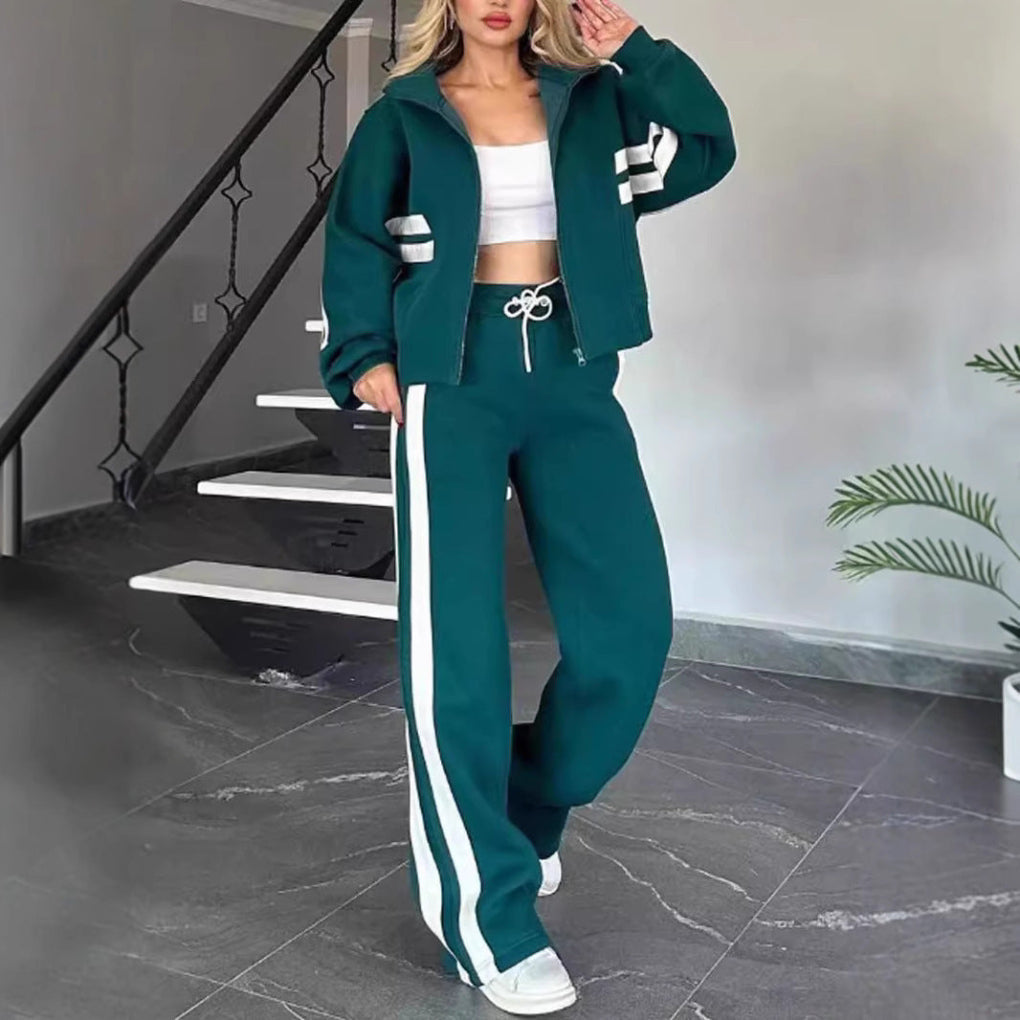 Fashion Two-piece Women's White Sports Suit Loose Sports Shirt Casual Pants Sets Sportswear Women Clothes Tracksuit Women Outfits