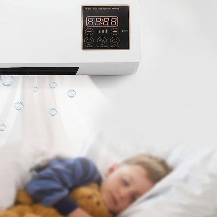 4-in-1 kanaalloze wandairco – koelen, verwarmen, ventileren, ontvochtigen, stille werking met timer