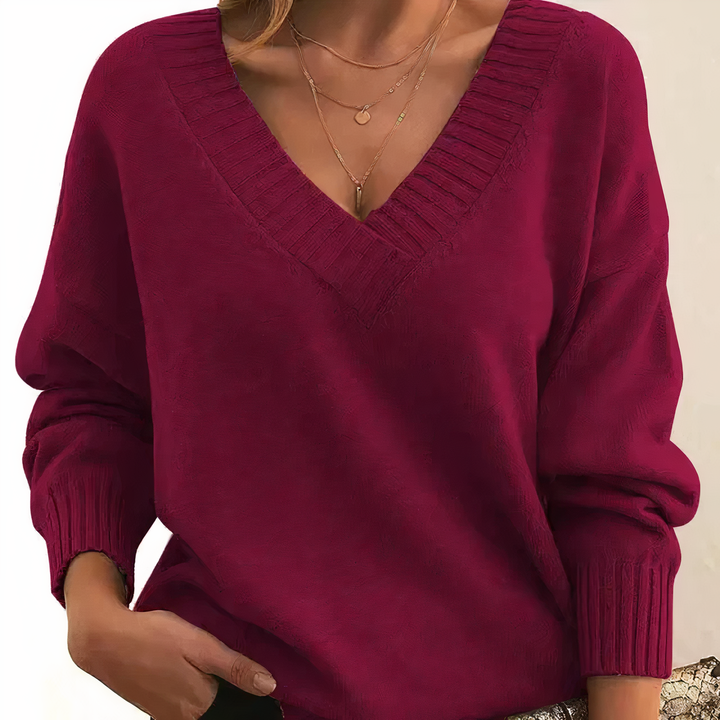 Kasjmier Dames Trui met V-hals – Amira