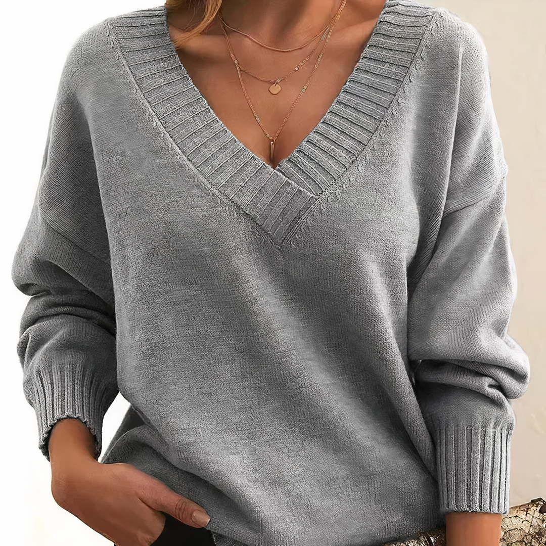 Kasjmier Dames Trui met V-hals – Amira
