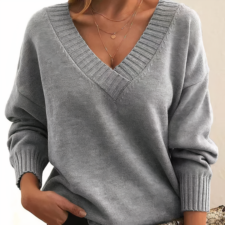 Kasjmier Dames Trui met V-hals – Amira