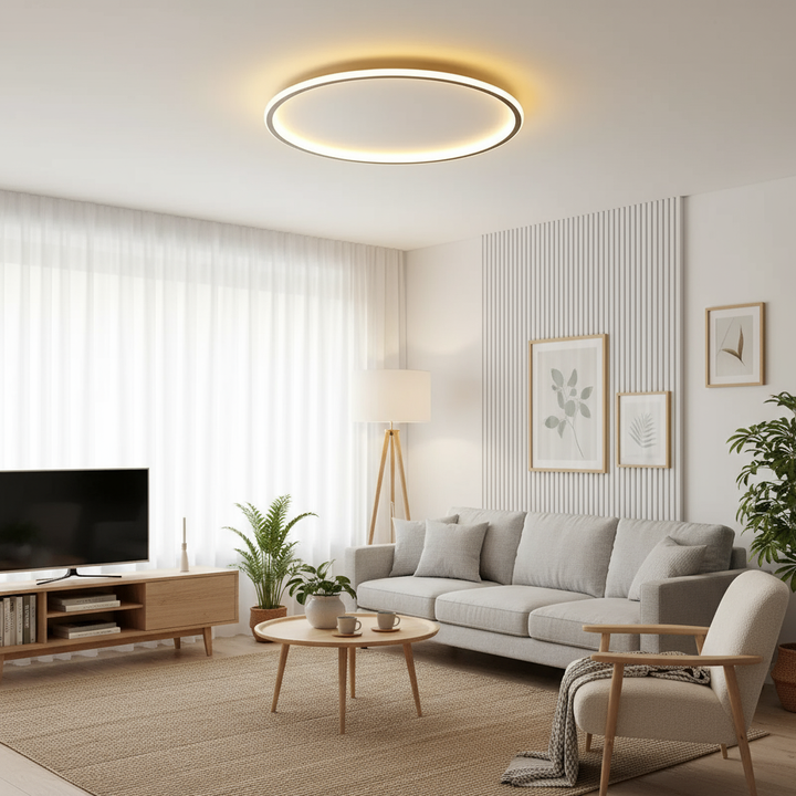 Ronde Scandinavische LED-plafondlamp | 1 lichtpunt