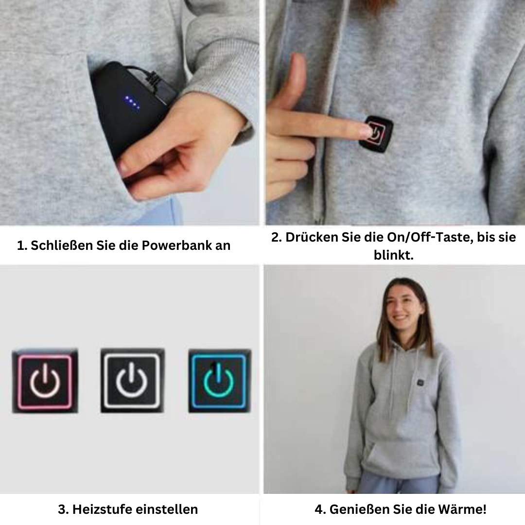 Verwarmde Uniseks Hoodie - ThermaHoodie