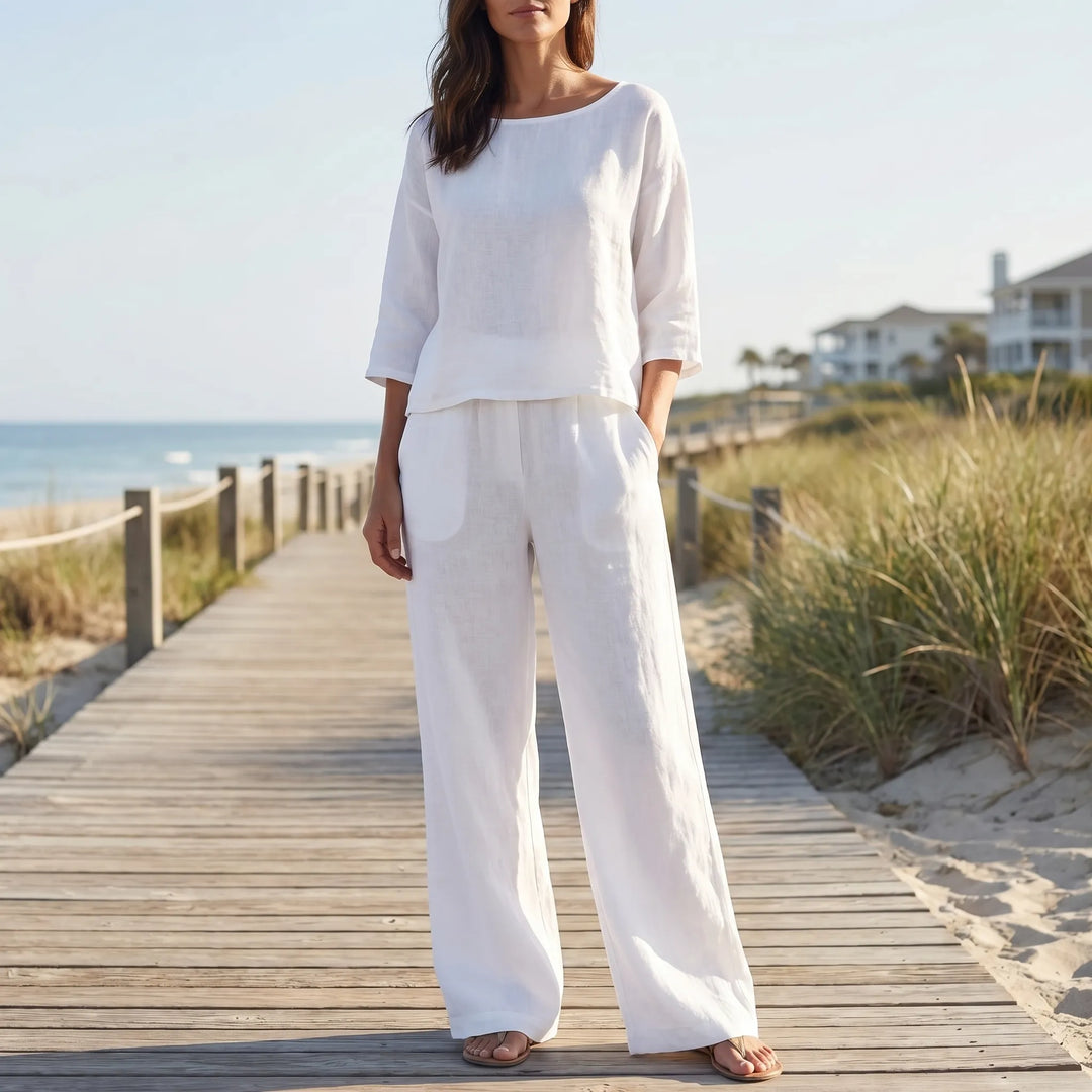 AevlynRelaxed Wide-Leg Co-Ord Set