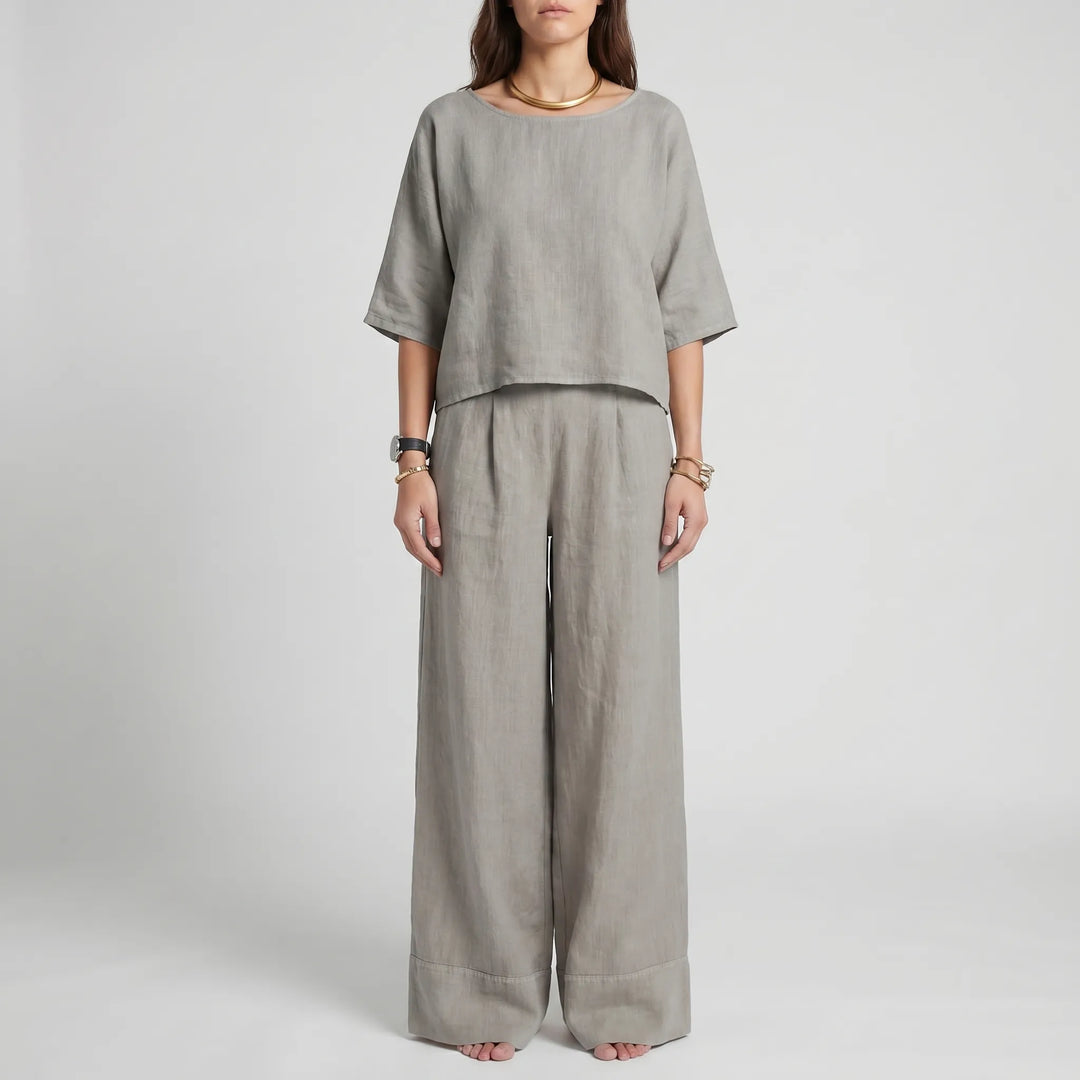 AevlynRelaxed Wide-Leg Co-Ord Set