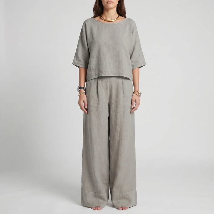 AevlynRelaxed Wide-Leg Co-Ord Set