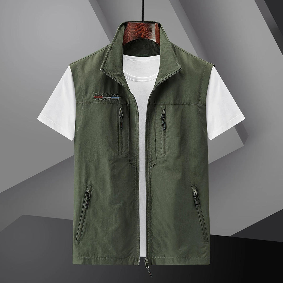 Heren Utility Travel Vest met Meerdere Zakken – Zomer
