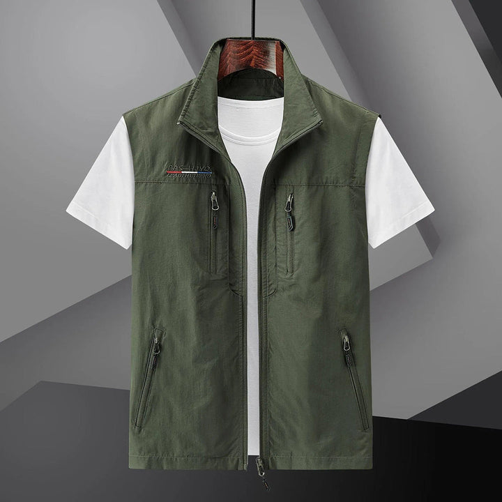 Heren Utility Travel Vest met Meerdere Zakken – Zomer