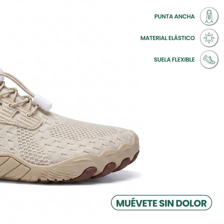 Barefoot sneaker voor dames met brede neus en flexibele zool
