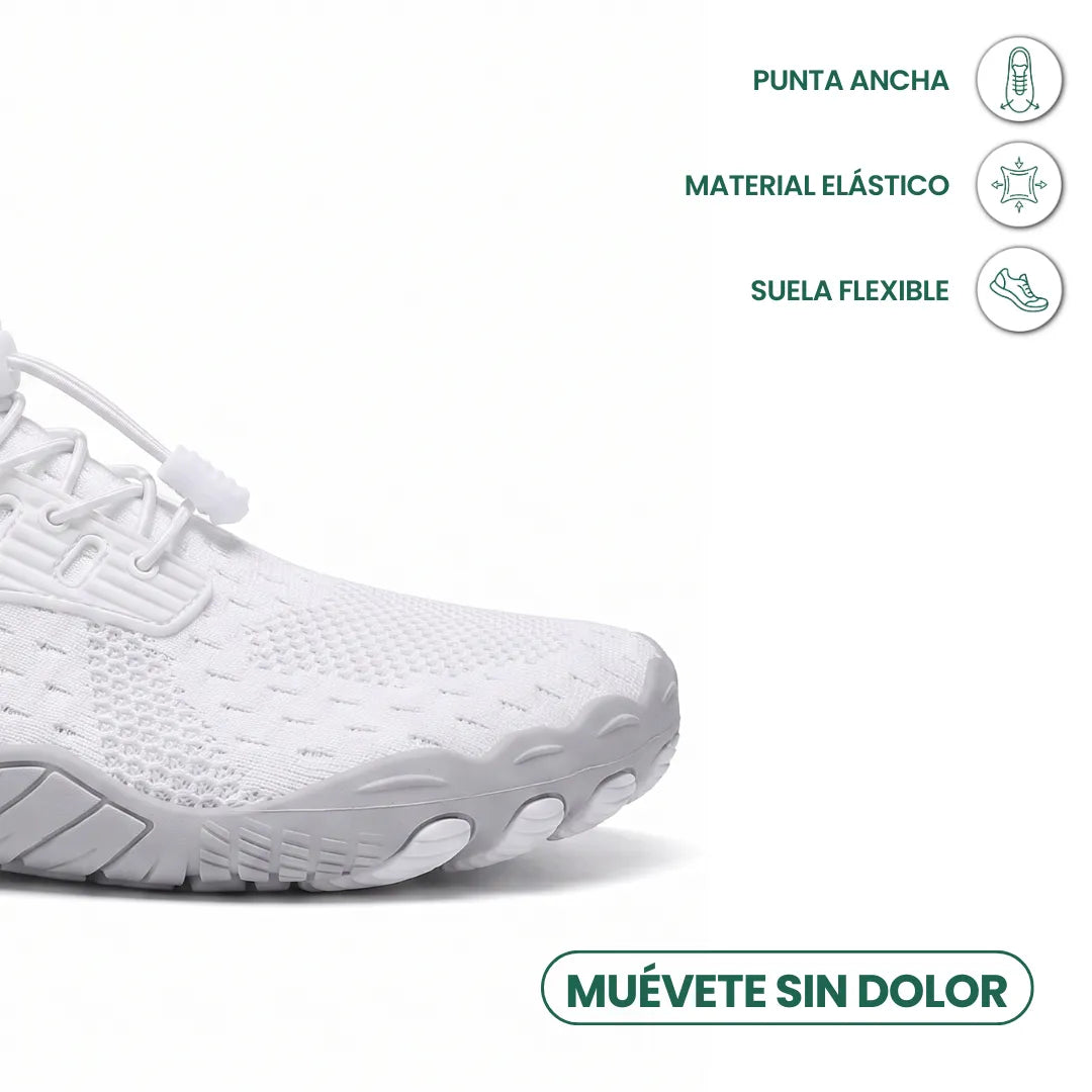Barefoot sneaker voor dames met brede neus en flexibele zool