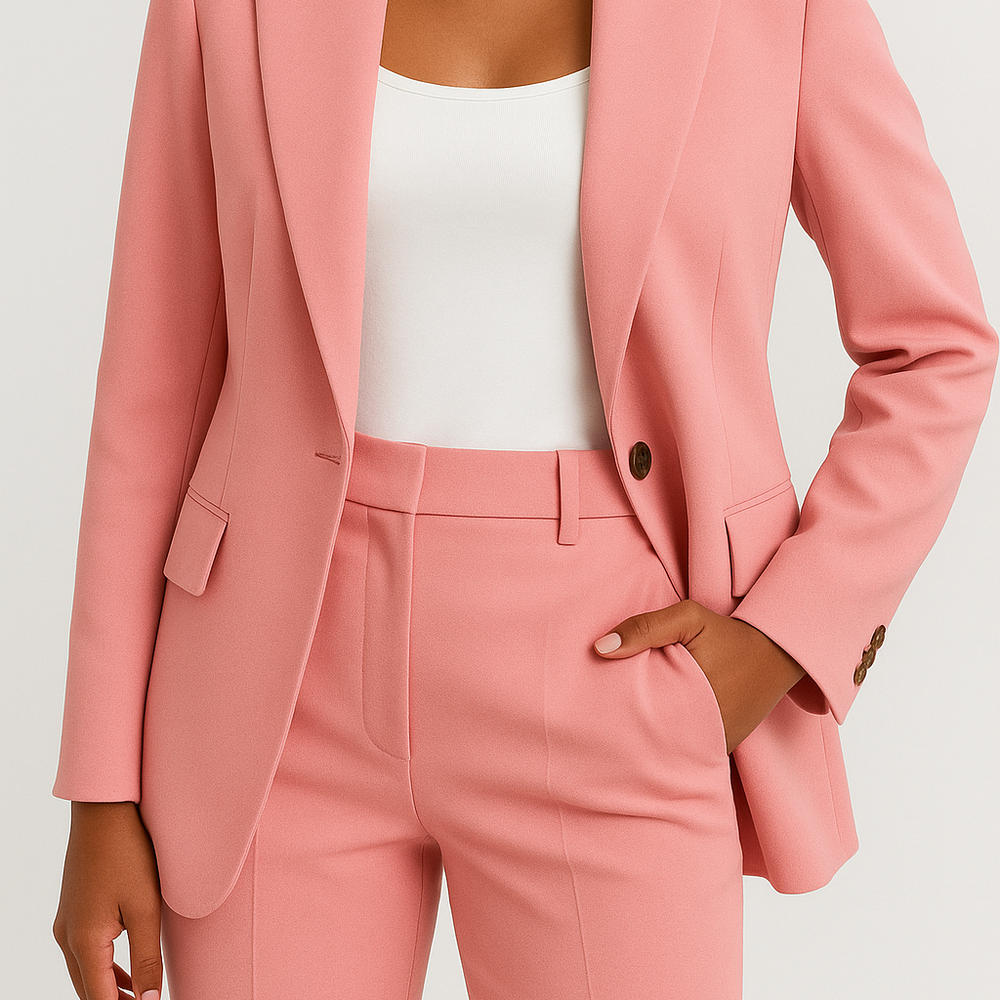 
                  
                    Avirelle – Tweedelige Set met Colbert en Pantalon in Stretchy Chic Look - SkinzLine
                  
                