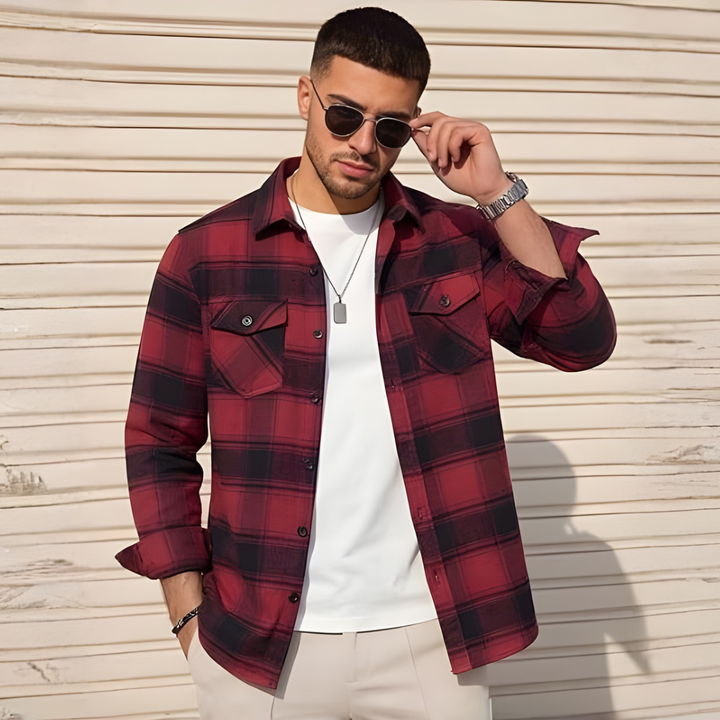 Heren Plaid Flanellen Shirt