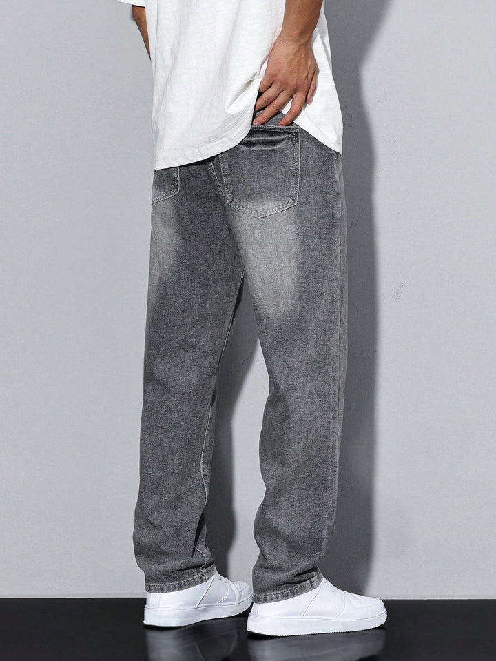 Baggy jeans - wijde denimbroek met gewassen look