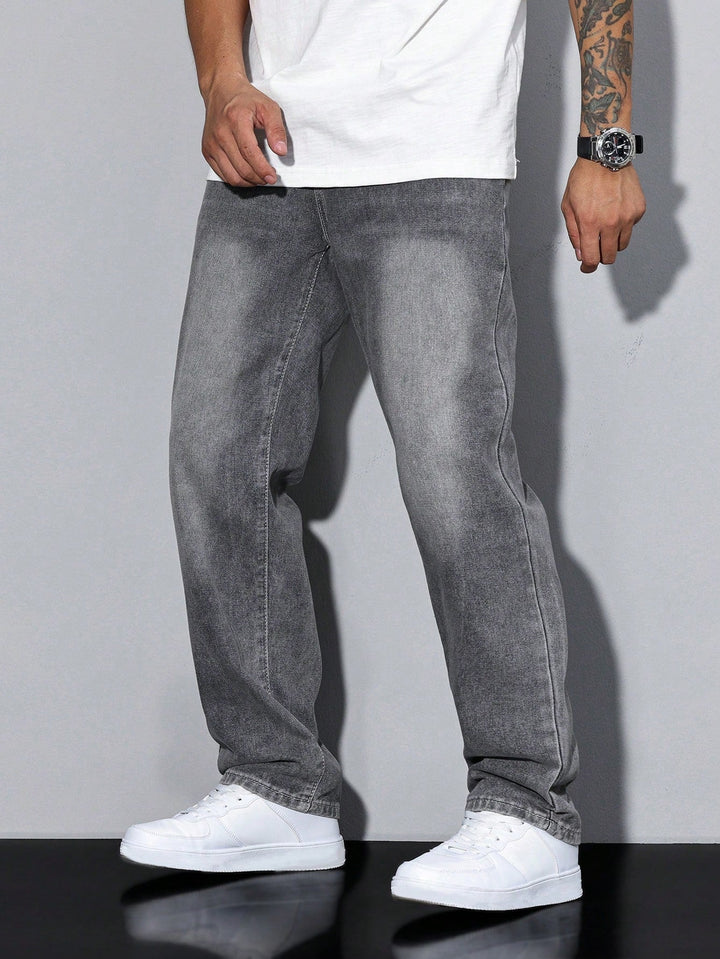 Baggy jeans - wijde denimbroek met gewassen look