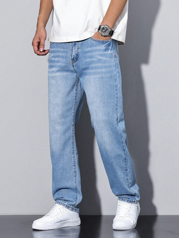 Baggy jeans - wijde denimbroek met gewassen look