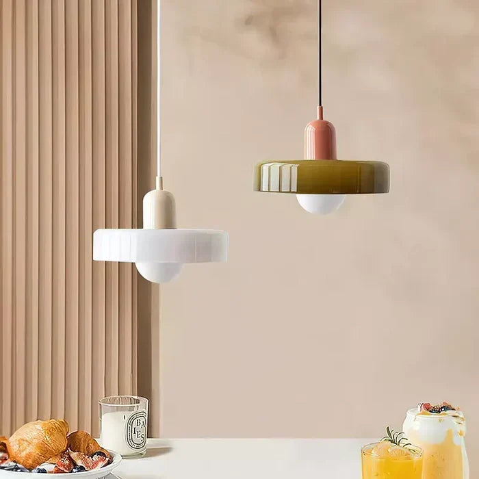 Bauhaus glas-in-lood hanglamp